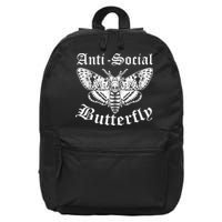 Funny Antisocial Butterfly Design, Introvert Humor 16 in Basic Backpack
