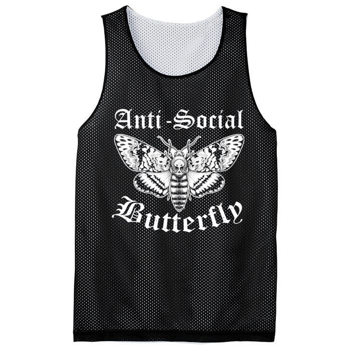 Funny Antisocial Butterfly Design, Introvert Humor Mesh Reversible Basketball Jersey Tank
