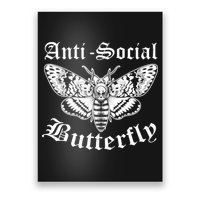 Funny Antisocial Butterfly Design, Introvert Humor Poster