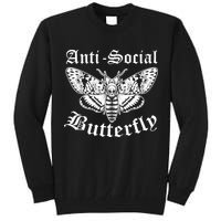 Funny Antisocial Butterfly Design, Introvert Humor Tall Sweatshirt
