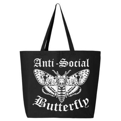 Funny Antisocial Butterfly Design, Introvert Humor 25L Jumbo Tote