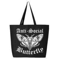Funny Antisocial Butterfly Design, Introvert Humor 25L Jumbo Tote