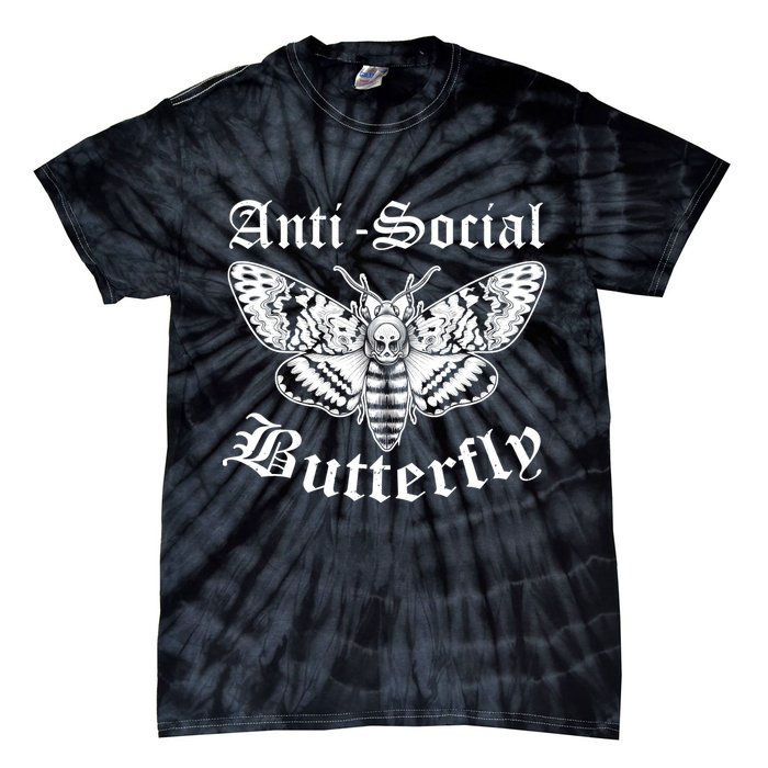 Funny Antisocial Butterfly Design, Introvert Humor Tie-Dye T-Shirt