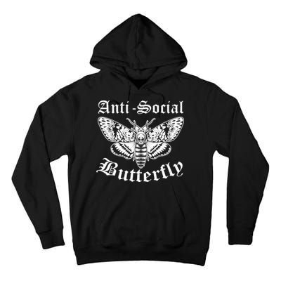 Funny Antisocial Butterfly Design, Introvert Humor Tall Hoodie