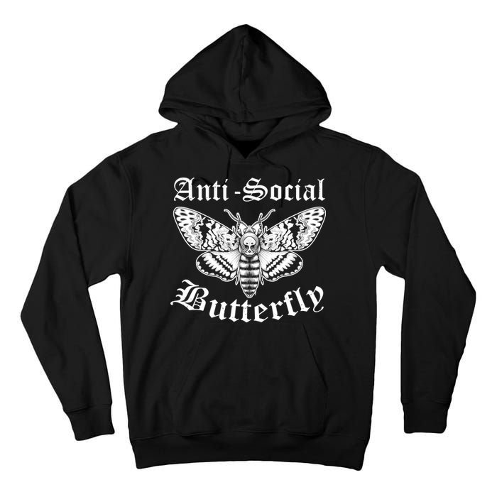 Funny Antisocial Butterfly Design, Introvert Humor Tall Hoodie