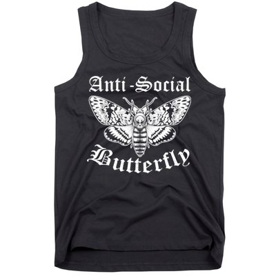 Funny Antisocial Butterfly Design, Introvert Humor Tank Top