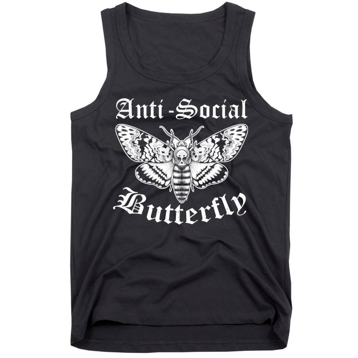 Funny Antisocial Butterfly Design, Introvert Humor Tank Top