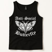 Funny Antisocial Butterfly Design, Introvert Humor Tank Top