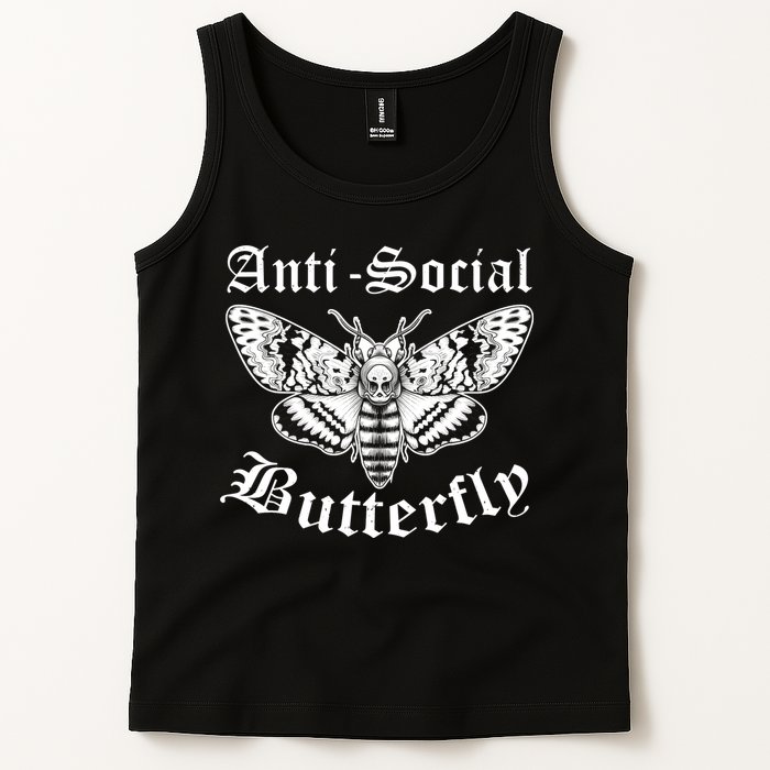 Funny Antisocial Butterfly Design, Introvert Humor Tank Top