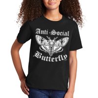 Funny Antisocial Butterfly Design, Introvert Humor Kids T-Shirt