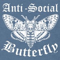 Funny Antisocial Butterfly Design, Introvert Humor Garment-Dyed Sweatshirt