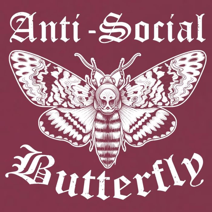 Funny Antisocial Butterfly Design, Introvert Humor 16oz Travel Tumbler