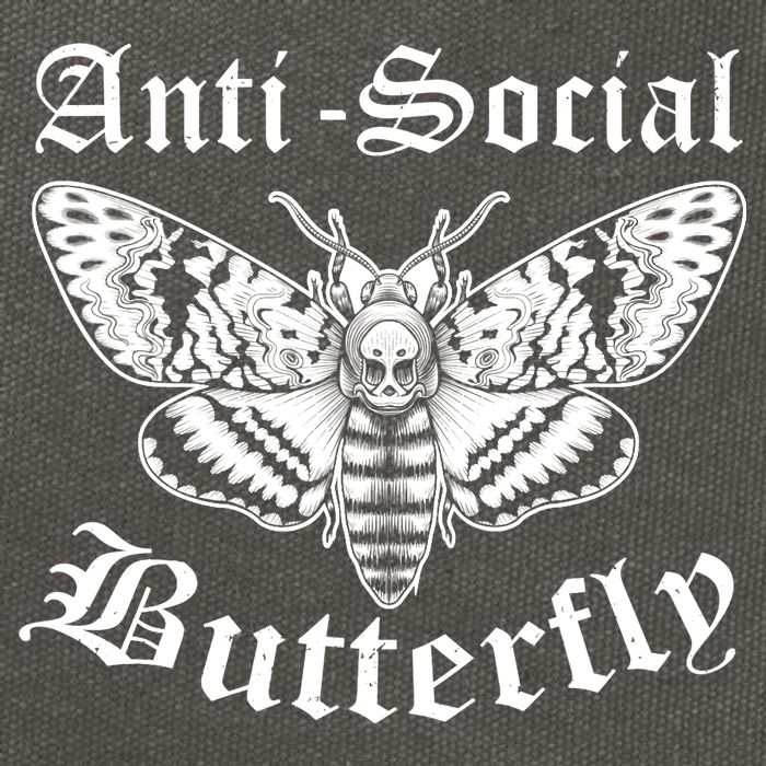 Funny Antisocial Butterfly Design, Introvert Humor Cotton Canvas Backpack
