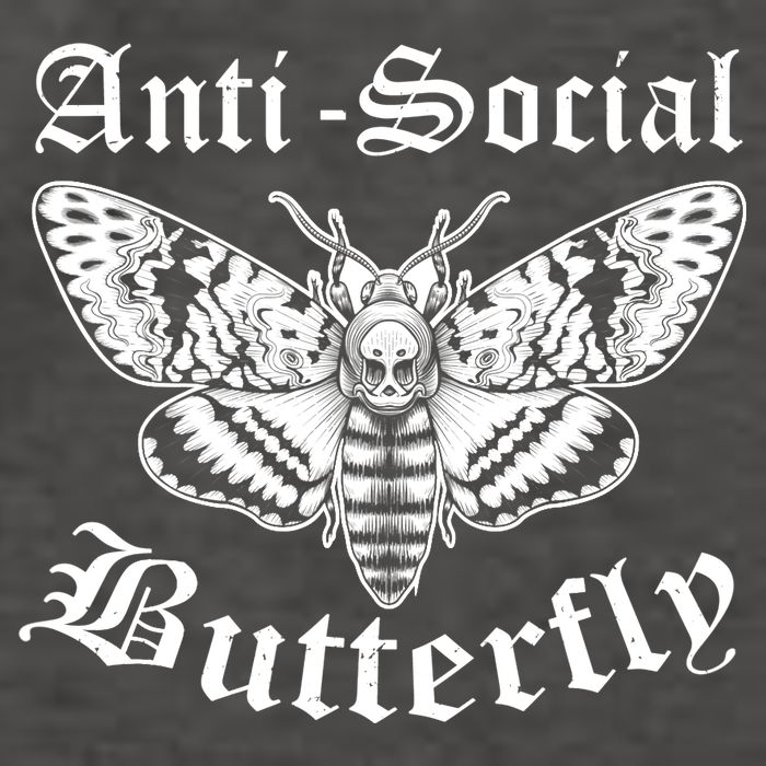 Funny Antisocial Butterfly Design, Introvert Humor Vector Backpack