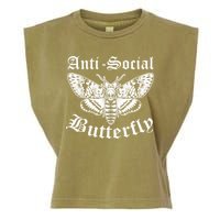Funny Antisocial Butterfly Design, Introvert Humor Garment-Dyed Women's Muscle Tee