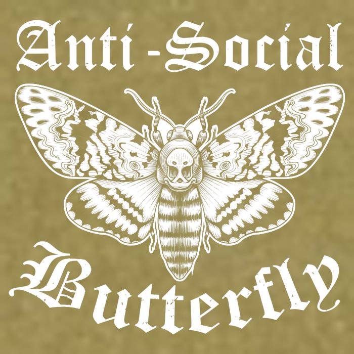 Funny Antisocial Butterfly Design, Introvert Humor Garment-Dyed Women's Muscle Tee
