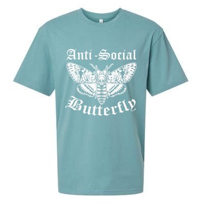 Funny Antisocial Butterfly Design, Introvert Humor Sueded Cloud Jersey T-Shirt