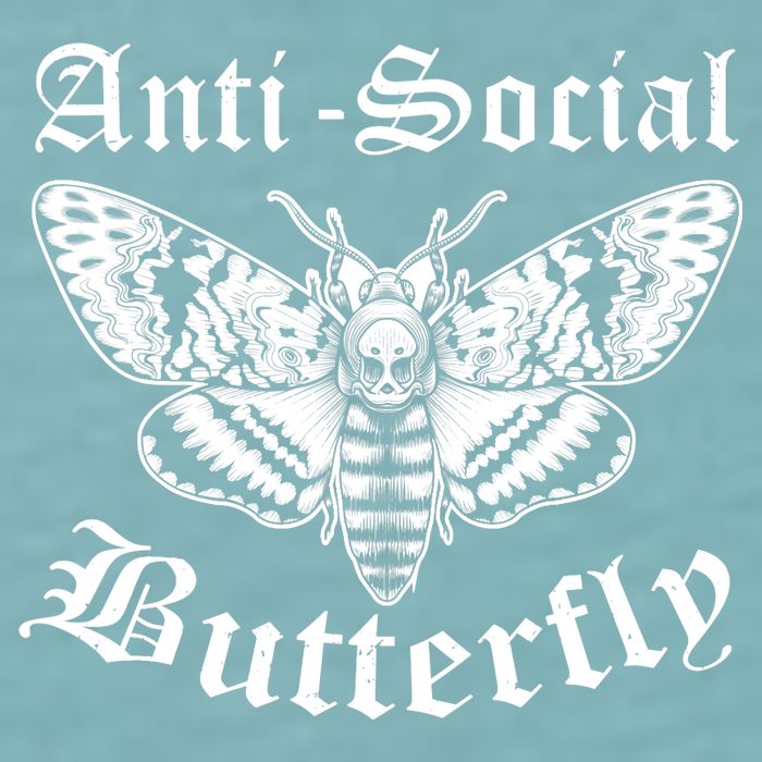 Funny Antisocial Butterfly Design, Introvert Humor Sueded Cloud Jersey T-Shirt