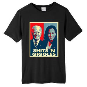 Funny Anti Biden Harris Shits 'N Giggles Political Gift Tall Fusion ChromaSoft Performance T-Shirt