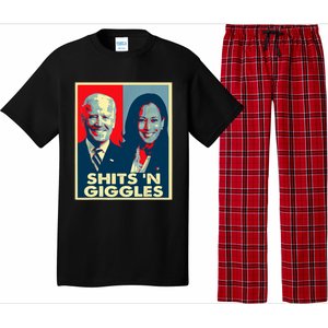 Funny Anti Biden Harris Shits 'N Giggles Political Gift Pajama Set