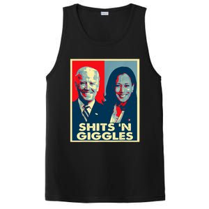 Funny Anti Biden Harris Shits 'N Giggles Political Gift PosiCharge Competitor Tank