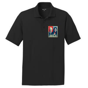 Funny Anti Biden Harris Shits 'N Giggles Political Gift PosiCharge RacerMesh Polo