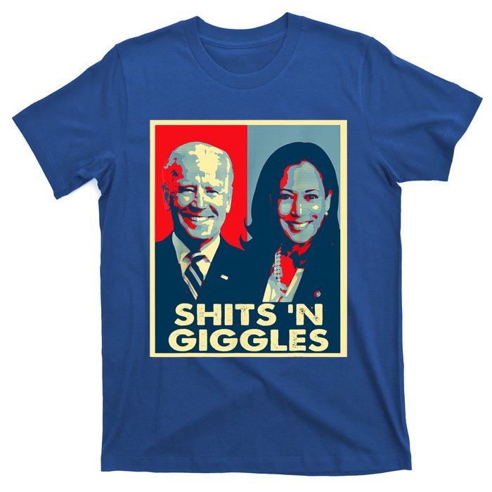 Funny Anti Biden Harris Shits 'N Giggles Political Gift T-Shirt