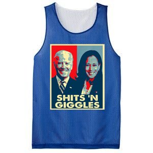 Funny Anti Biden Harris Shits 'N Giggles Political Gift Mesh Reversible Basketball Jersey Tank