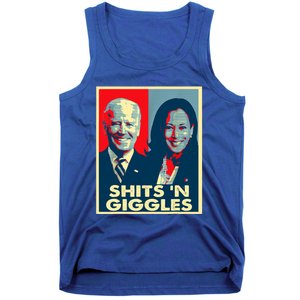 Funny Anti Biden Harris Shits 'N Giggles Political Gift Tank Top