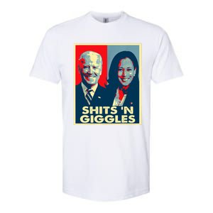 Funny Anti Biden Harris Shits 'N Giggles Political Gift Softstyle CVC T-Shirt