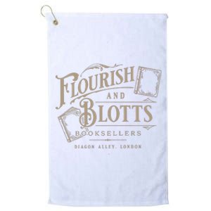 Flourish And Blotts Wizard Book Shop Book Nerd Magical School Platinum Collection Golf Towel