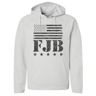 FJB Anti Biden American Flag Performance Fleece Hoodie