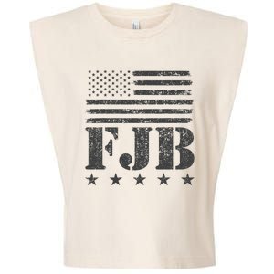 FJB Anti Biden American Flag Garment-Dyed Women's Muscle Tee