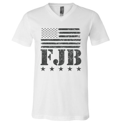 FJB Anti Biden American Flag V-Neck T-Shirt