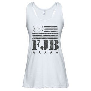 FJB Anti Biden American Flag Ladies Essential Flowy Tank