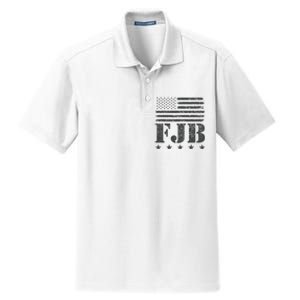 FJB Anti Biden American Flag Dry Zone Grid Polo