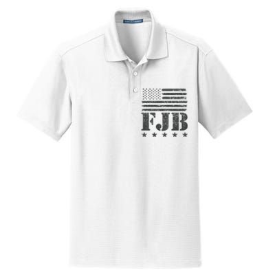 FJB Anti Biden American Flag Dry Zone Grid Polo