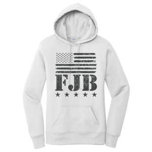 FJB Anti Biden American Flag Women's Pullover Hoodie