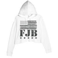 FJB Anti Biden American Flag Crop Fleece Hoodie