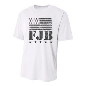 FJB Anti Biden American Flag Youth Performance Sprint T-Shirt