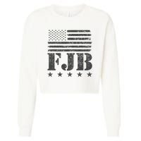 FJB Anti Biden American Flag Cropped Pullover Crew