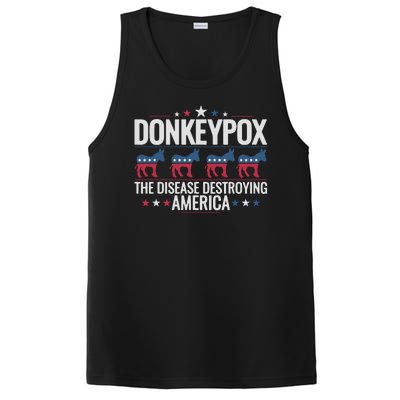 Funny Anti Biden Donkey Pox The Disease Destroying America PosiCharge Competitor Tank