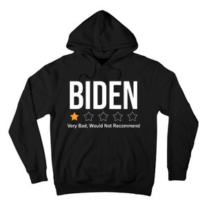 Funny Anti Biden Pro Trump 1 Star Rating Election Vote 2024 Hoodie