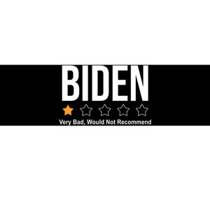 Funny Anti Biden Pro Trump 1 Star Rating Election Vote 2024 Bumper Sticker