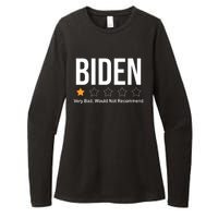 Funny Anti Biden Pro Trump 1 Star Rating Election Vote 2024 Womens CVC Long Sleeve Shirt