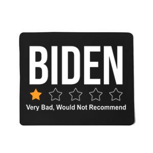 Funny Anti Biden Pro Trump 1 Star Rating Election Vote 2024 Mousepad