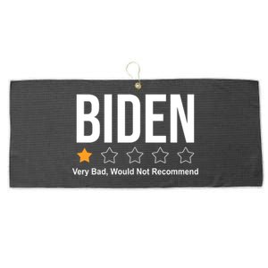 Funny Anti Biden Pro Trump 1 Star Rating Election Vote 2024 Large Microfiber Waffle Golf Towel