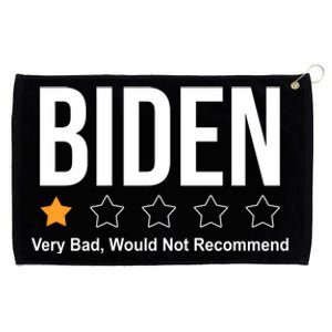 Funny Anti Biden Pro Trump 1 Star Rating Election Vote 2024 Grommeted Golf Towel