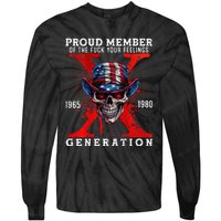 Front And Back X Generation Proud Member Of Your Feelings Tie-Dye Long Sleeve Shirt