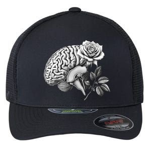 Floral Anatomical Brain Blooming Thoughts Flexfit Unipanel Trucker Cap